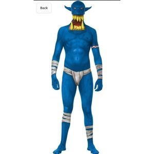 NEW Morphsuits kids Jaw Dropper Costume, Orc Blue, Large 10/12